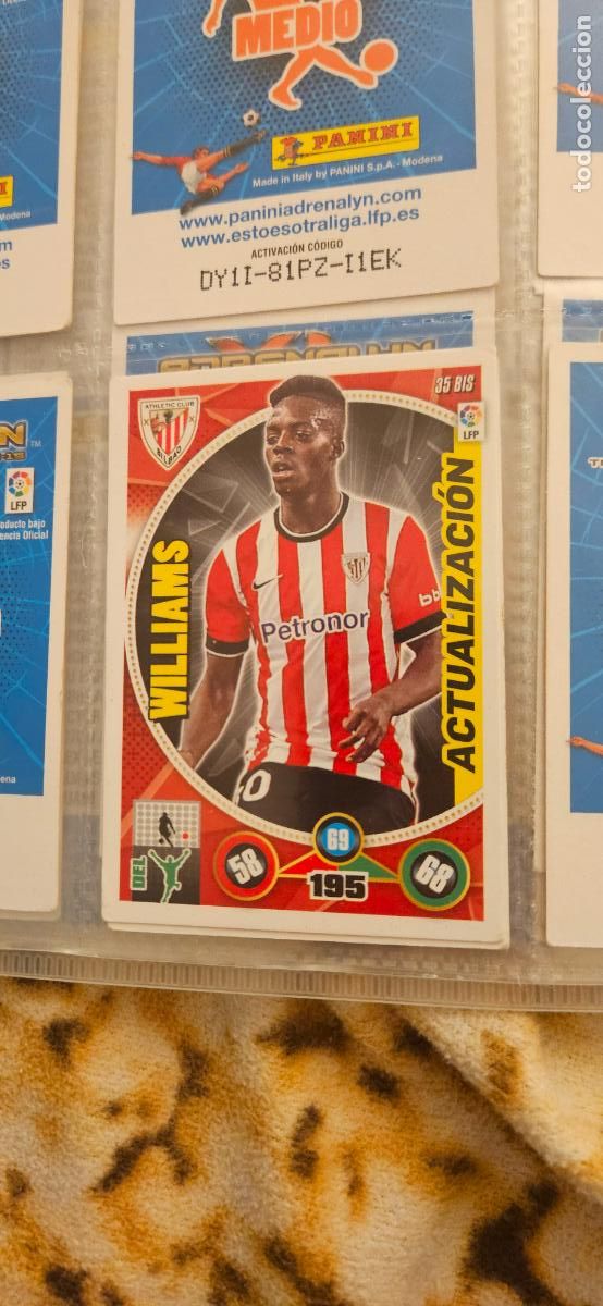 Figurine di Calcio: Williams, Athletic Club, n&uacute;mero 035BIS, adrenalyn 2014 2015 14 15 actualizacion