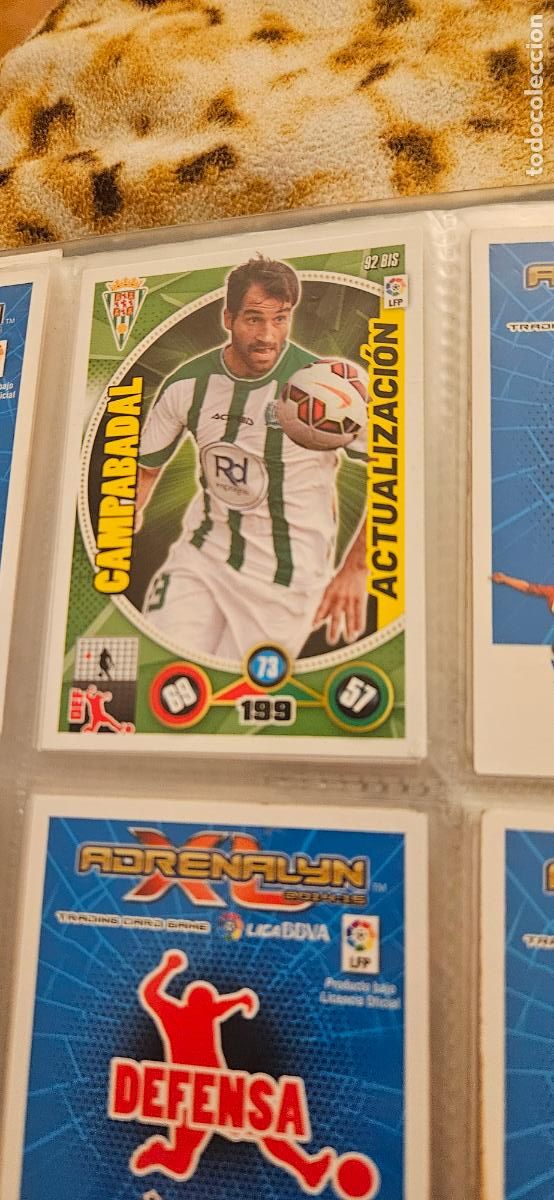 Cartes &agrave; collectionner de Football: Campabadal, C&oacute;rdoba C.F., n&uacute;mero 092BIS, adrenalyn 2014 2015 14 15 actualizacion