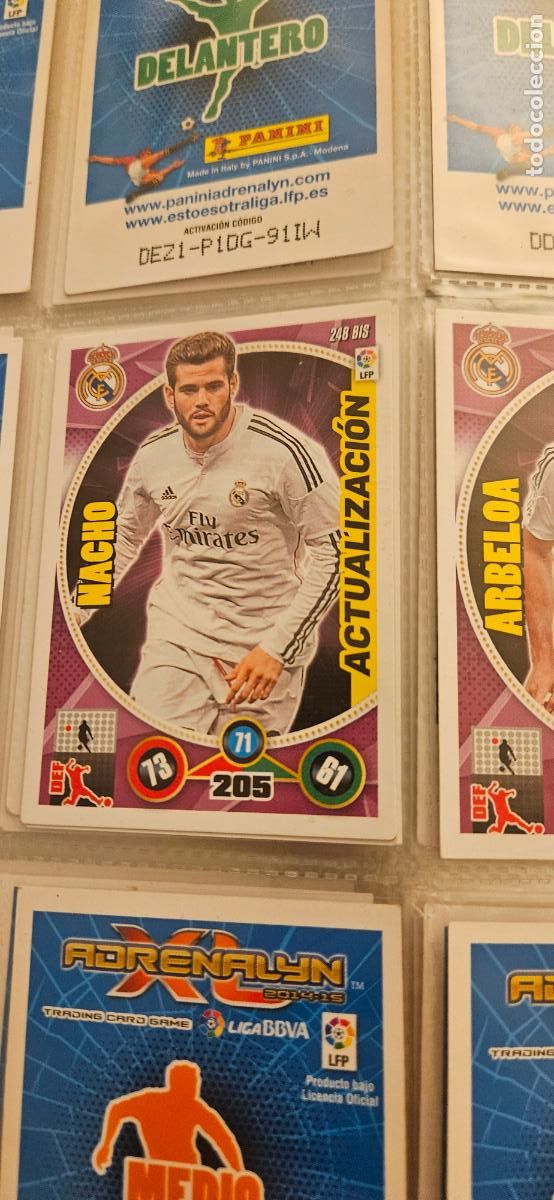 Cartes &agrave; collectionner de Football: Nacho, Real Madrid, n&uacute;mero 248BIS, adrenalyn 2014 2015 14 15 actualizacion