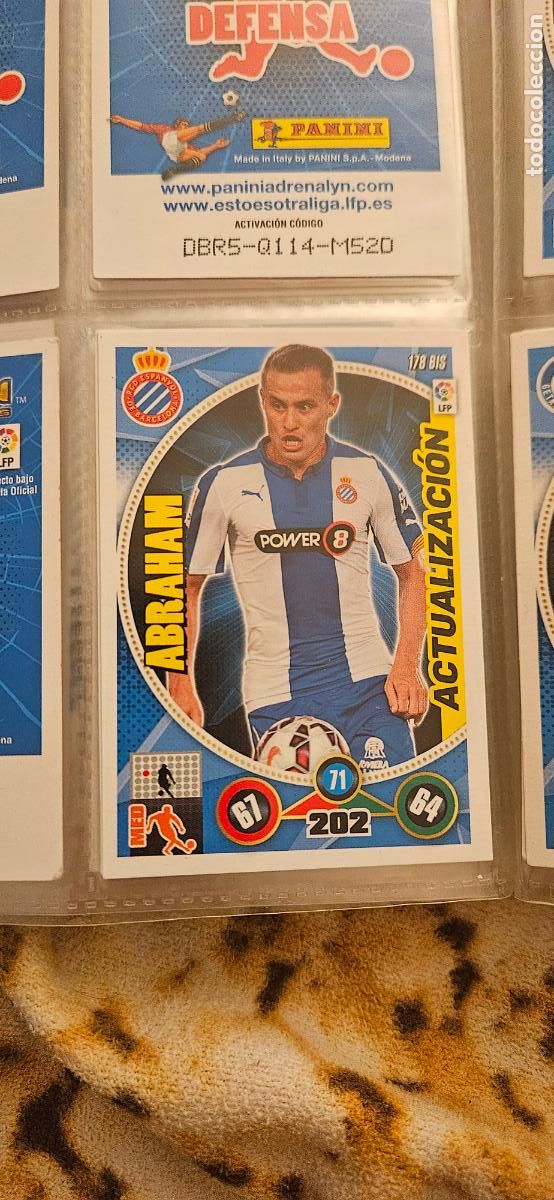 Cartes &agrave; collectionner de Football: Abraham, R.C.D. Espanyol, n&uacute;mero 178BIS, adrenalyn 2014 2015 14 15 actualizacion