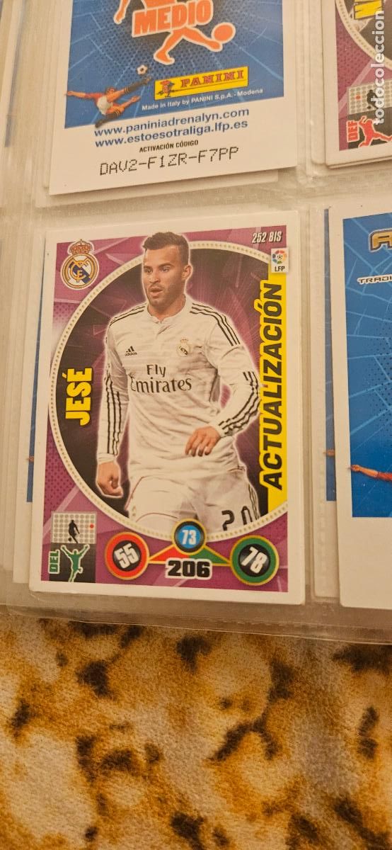 Cartes &agrave; collectionner de Football: Jes&eacute;, Real Madrid, n&uacute;mero 252BIS, adrenalyn 2014 2015 14 15 actualizacion