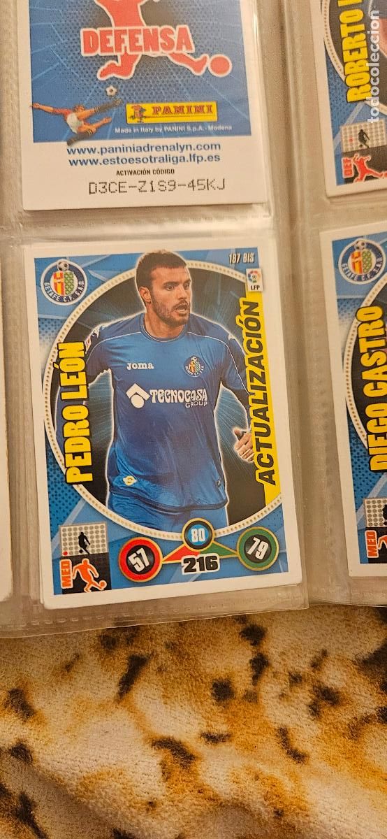 Cartes &agrave; collectionner de Football: Pedro Le&oacute;n, Getafe C.F., n&uacute;mero 187BIS, adrenalyn 2014 2015 14 15 actualizacion