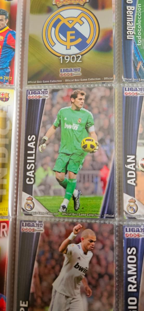 Cartes &agrave; collectionner de Football: Iker Casillas, Real Madrid, n&uacute;mero 031, mundicromo 2011 2012 quiz game sport