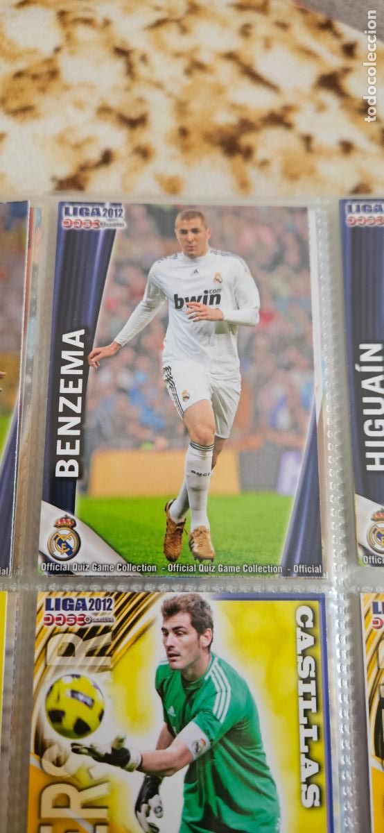 Cartes &agrave; collectionner de Football: Karim Benzema, Real Madrid, n&uacute;mero 047, mundicromo 2011 2012 quiz game sport