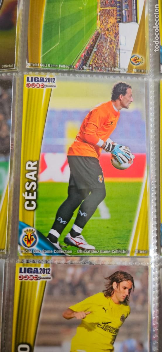 Cromos de f&uacute;tbol: C&eacute;sar S&aacute;nchez, Villarreal C.F., n&uacute;mero 086, mundicromo 2011 2012 quiz game sport