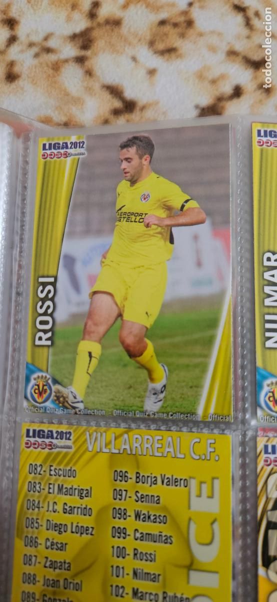 Football Stickers: Giuseppe Rossi, Villarreal C.F., n&uacute;mero 100, mundicromo 2011 2012 quiz game sport