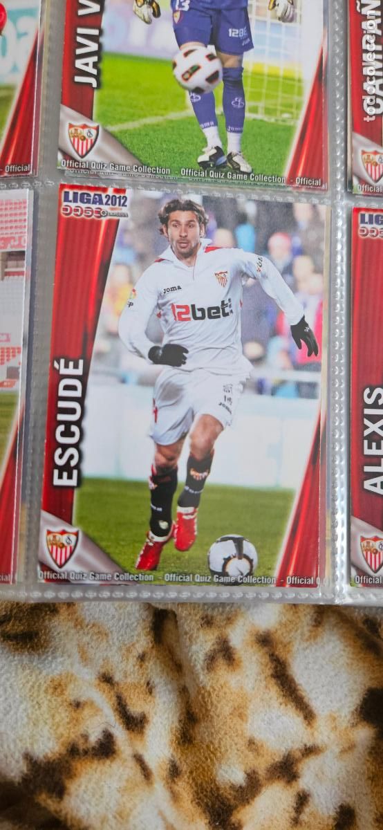 Football Stickers: Julien Escud&eacute;, Sevilla F.C., n&uacute;mero 116, mundicromo 2011 2012 quiz game sport