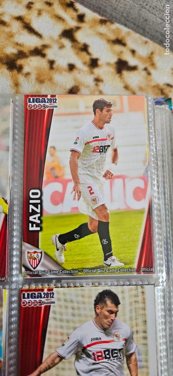 Football Stickers: fazio , Sevilla F.C., n&uacute;mero 120, mundicromo 2011 2012 quiz game sport