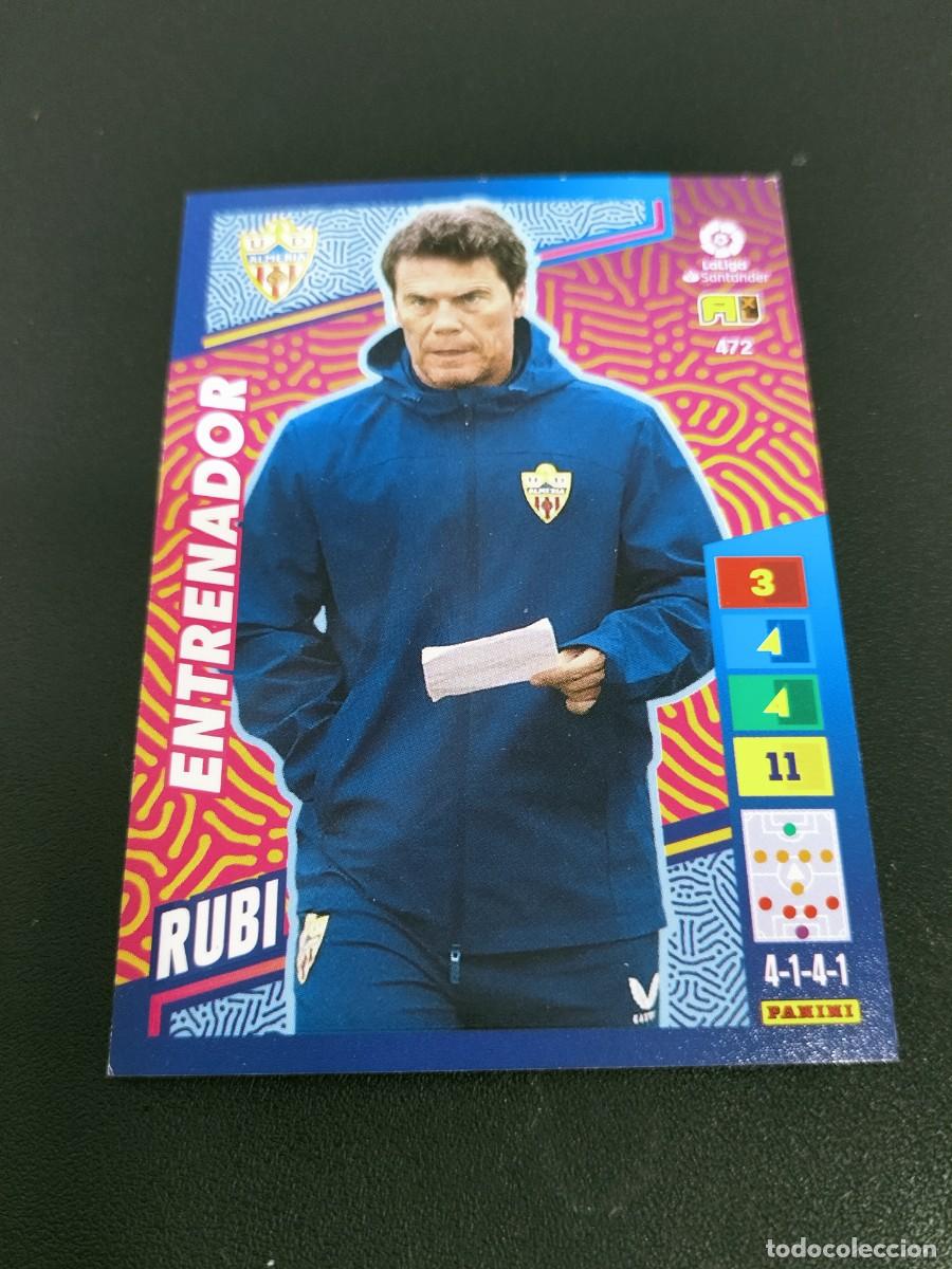 Figurine di Calcio: 1 CROMO FICHA PANINI ADRENALYN 2022-2023 22-23 U.D ALMERIA 472 RUBI ( ENTRENADOR