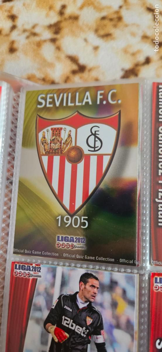 Fu&szlig;ball-Sticker: Escudo, Sevilla F.C., n&uacute;mero 109, mundicromo 2011 2012 quiz game sport