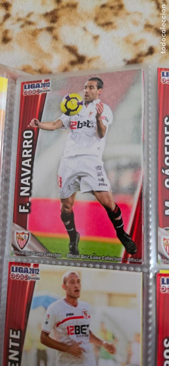 Cromos de Futebol: Navarro Sevilla F.C., n&uacute;mero 118, mundicromo 2011 2012 quiz game sport