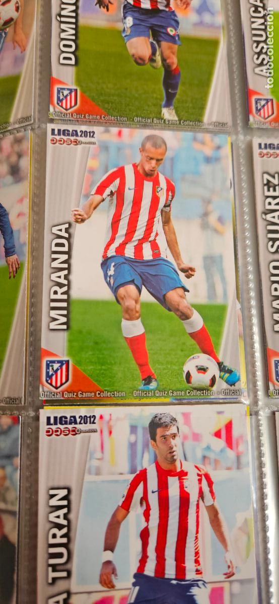 Cromos de Futebol: 176: Miranda - Atl&eacute;tico de Madrid - quiz game 2011 2012 sport mundicromo trading card
