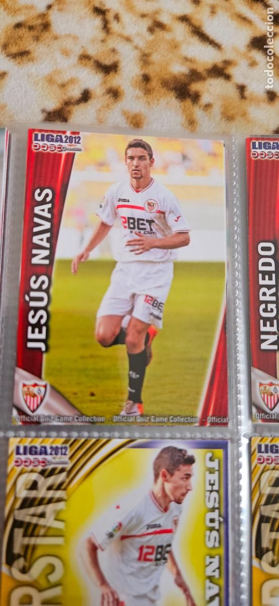 Cromos de Futebol: jesus navas , Sevilla F.C., n&uacute;mero 128, mundicromo 2011 2012 quiz game sport