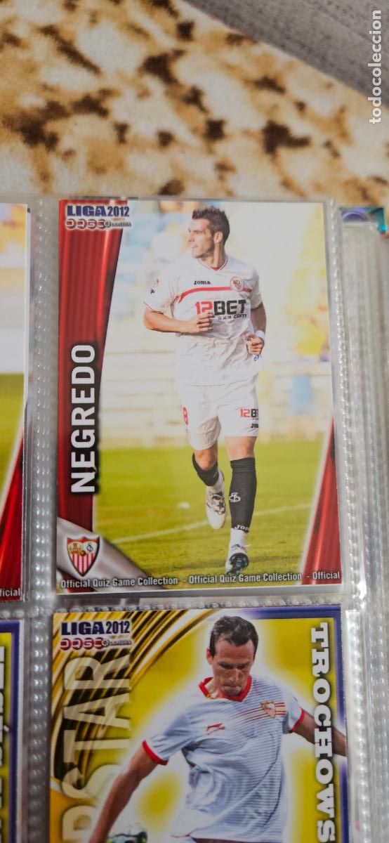 Cromos de Futebol: negredo Sevilla F.C., n&uacute;mero 129, mundicromo 2011 2012 quiz game sport