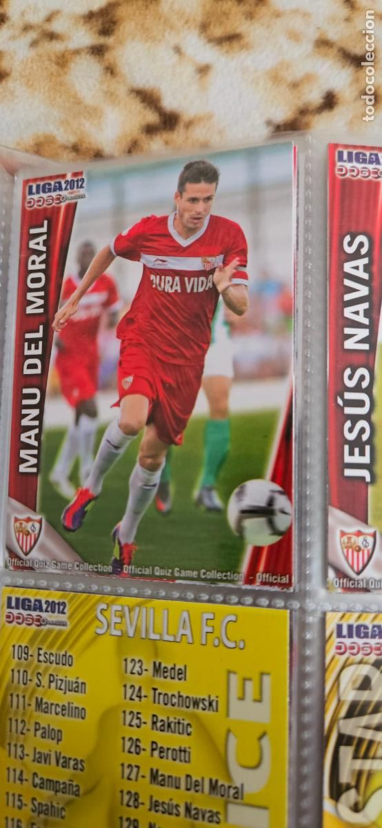 Cromos de Futebol: del moral , Sevilla F.C., n&uacute;mero 127, mundicromo 2011 2012 quiz game sport