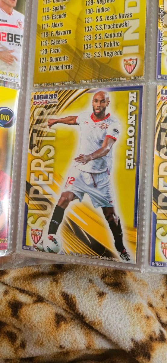 Cromos de Futebol: kanoute 133 (Superstar), Sevilla F.C., n&uacute;mero 133, mundicromo 2011 2012 quiz game sport