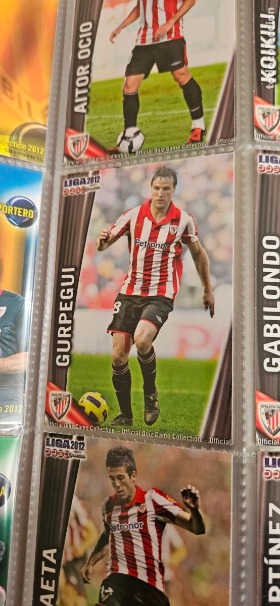 Cromos de f&uacute;tbol: Carlos Gurpegui, Athletic Club, n&uacute;mero 148, mundicromo 2011 2012 quiz game sport