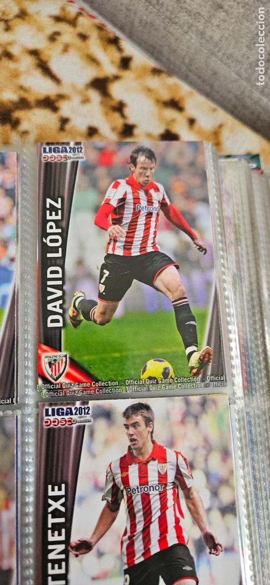 Cromos de f&uacute;tbol: David L&oacute;pez, Athletic Club, n&uacute;mero 147, mundicromo 2011 2012 quiz game sport