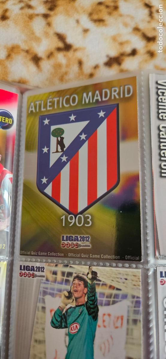 Fu&szlig;ball-Sticker: 163: Escudo - Atl&eacute;tico de Madrid - quiz game 2011 2012 sport mundicromo trading card