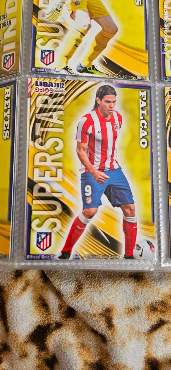 Fu&szlig;ball-Sticker: falcao - Atl&eacute;tico de Madrid - quiz game 2011 2012 sport mundicromo trading card