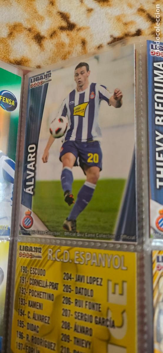 Fu&szlig;ball-Sticker: 208: &Aacute;lvaro V&aacute;zquez - RCD Espanyol - quiz game 2011 2012 sport mundicromo trading card