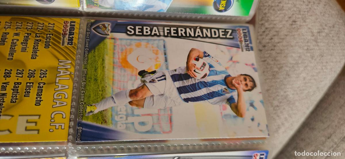 Cromos de f&uacute;tbol: 289: Seba Fern&aacute;ndez - M&aacute;laga CF - quiz game 2011 2012 sport mundicromo trading card