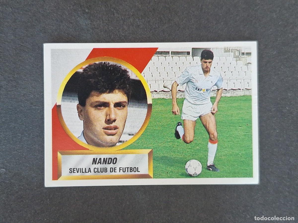 Cromos de f&uacute;tbol: L5 NANDO SEVILLA C. F. LIGA ESTE 1988 1989 88 89 NUNCA PEGADO SIN PEGAR