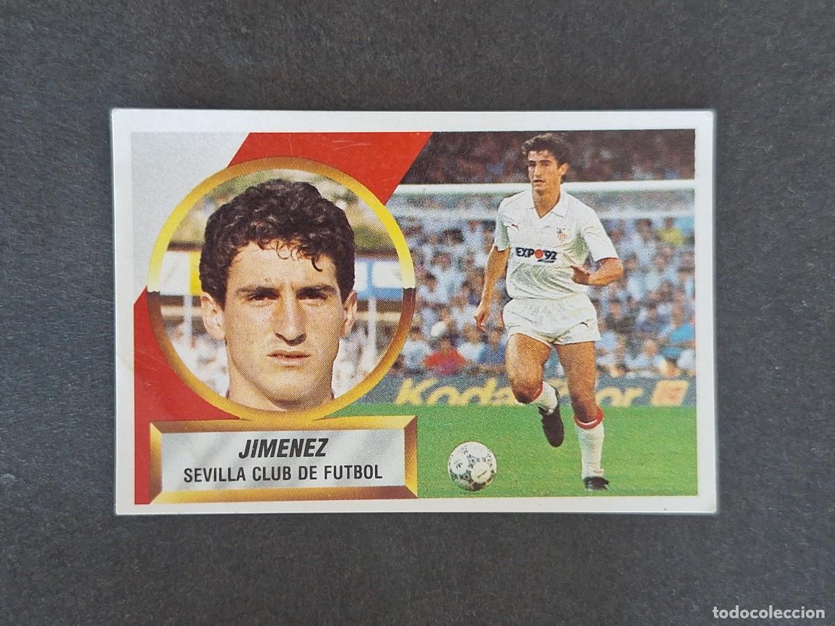 Cromos de f&uacute;tbol: L5 JIMENEZ SEVILLA C. F. LIGA ESTE 1988 1989 88 89 NUNCA PEGADO SIN PEGAR