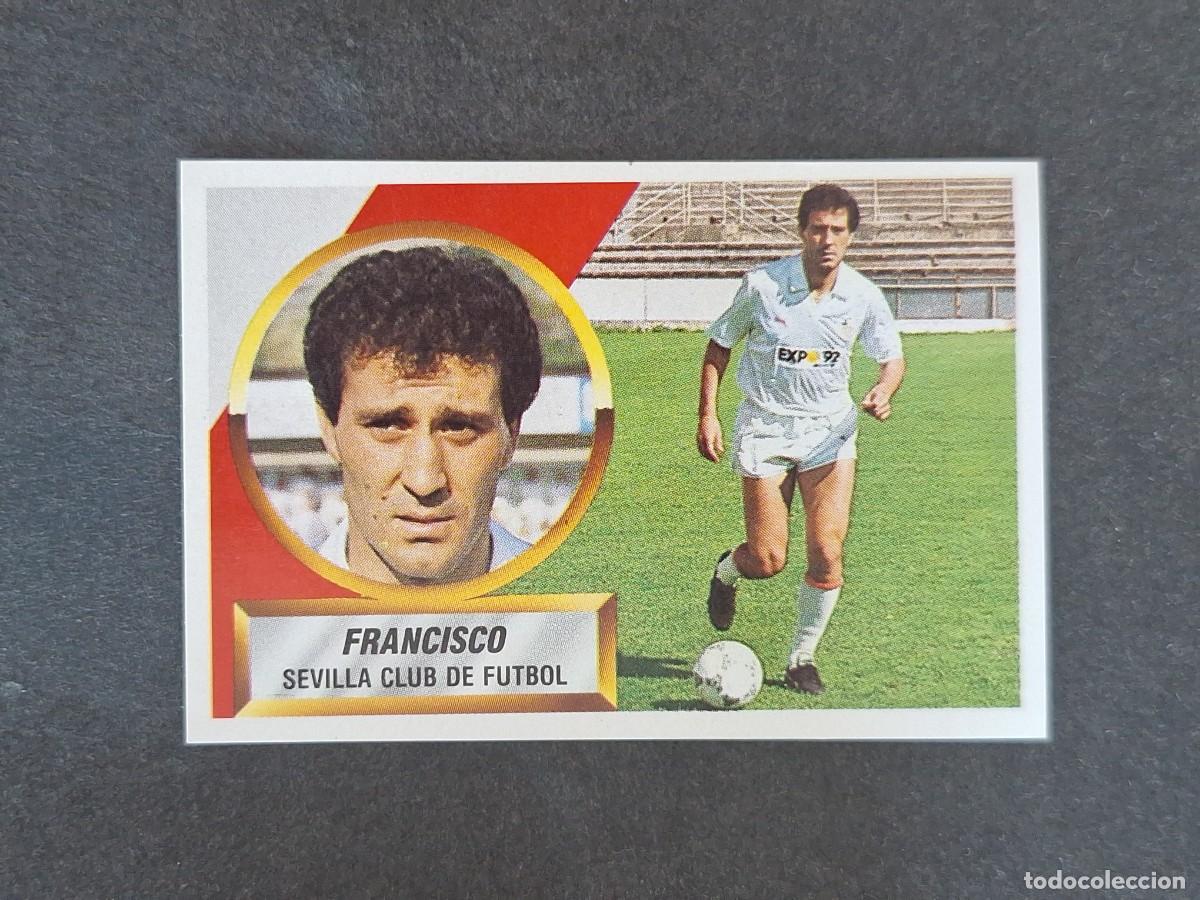 Cromos de f&uacute;tbol: L5 FRANCISCO SEVILLA C. F. LIGA ESTE 1988 1989 88 89 NUNCA PEGADO SIN PEGAR