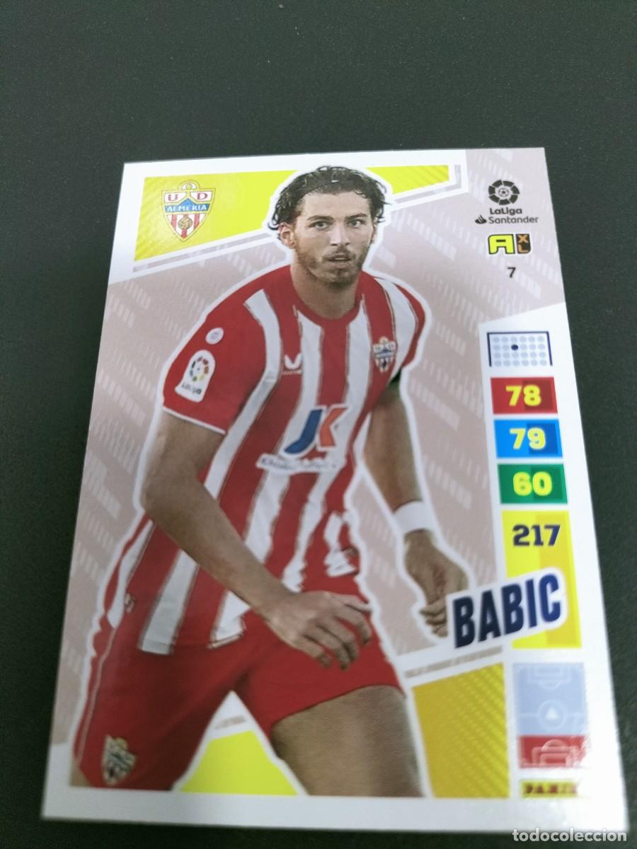 Cromos de f&uacute;tbol: 1 CROMO FICHA PANINI ADRENALYN 2022-2023 22-23 U.D ALMERIA 7 BABIC