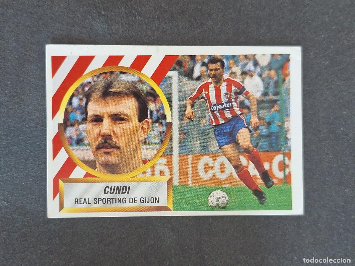 Fu&szlig;ball-Sticker: L5 CUNDI SPORTING DE GIJON LIGA ESTE 1988 1989 88 89 NUNCA PEGADO SIN PEGAR