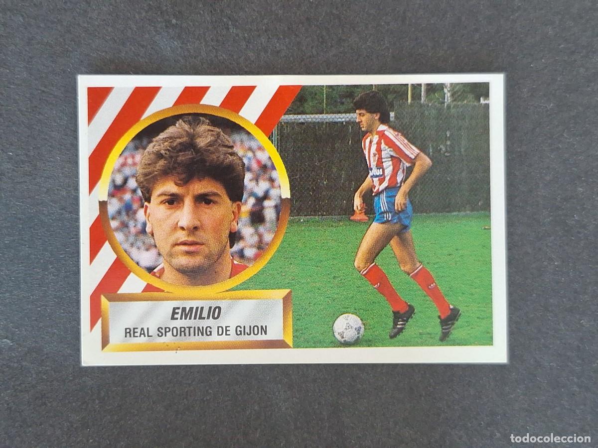 Fu&szlig;ball-Sticker: L5 EMILIO SPORTING DE GIJON LIGA ESTE 1988 1989 88 89 NUNCA PEGADO SIN PEGAR