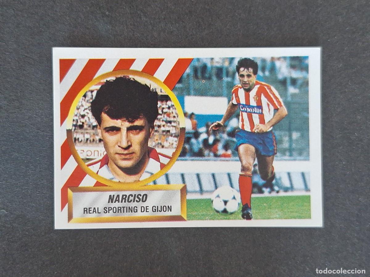 Cromos de f&uacute;tbol: L5 NARCISO SPORTING DE GIJON LIGA ESTE 1988 1989 88 89 NUNCA PEGADO SIN PEGAR