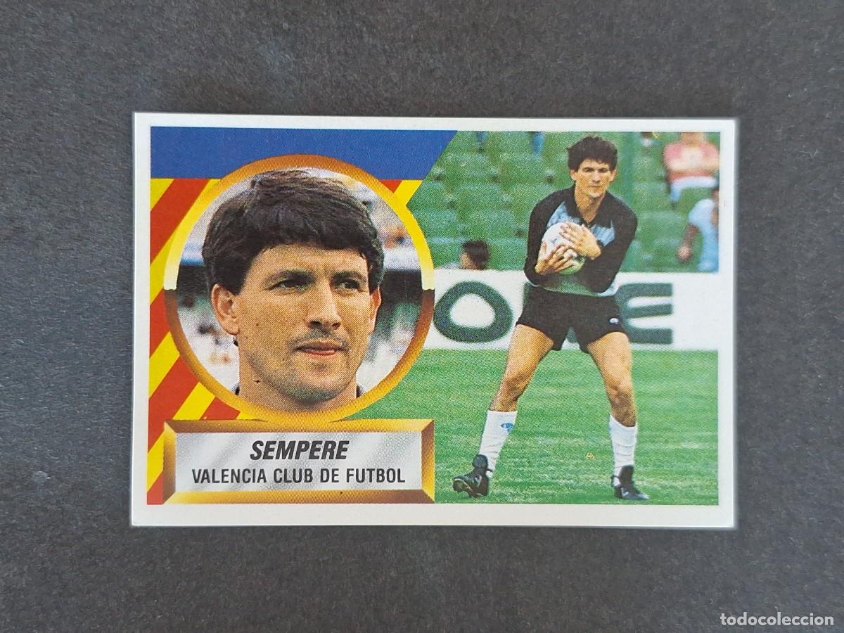 Cromos de f&uacute;tbol: L5 SEMPERE VALENCIA C. F. LIGA ESTE 1988 1989 88 89 NUNCA PEGADO SIN PEGAR