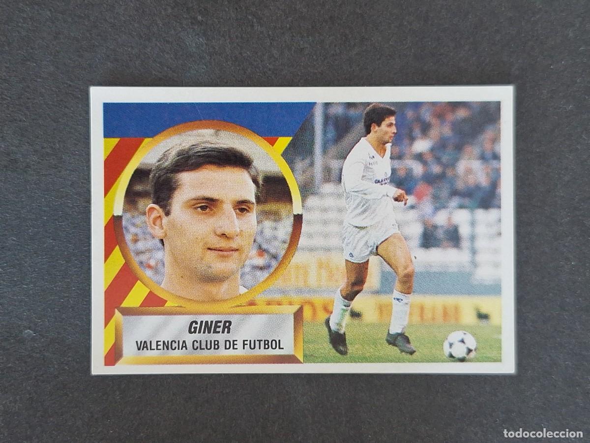 Fu&szlig;ball-Sticker: L5 GINER VALENCIA C. F. LIGA ESTE 1988 1989 88 89 NUNCA PEGADO SIN PEGAR