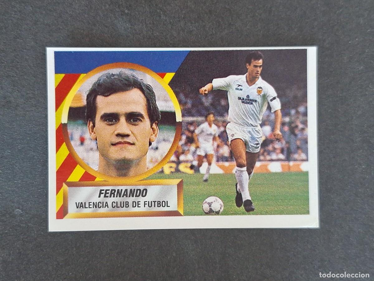 Cromos de f&uacute;tbol: L5 FERNANDO VALENCIA C. F. LIGA ESTE 1988 1989 88 89 NUNCA PEGADO SIN PEGAR
