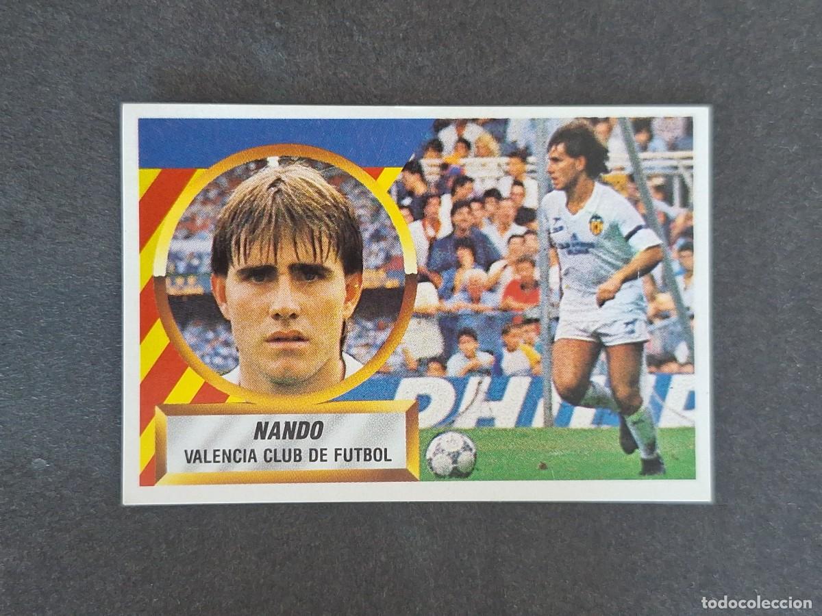Fu&szlig;ball-Sticker: L5 NANDO VALENCIA C. F. LIGA ESTE 1988 1989 88 89 NUNCA PEGADO SIN PEGAR