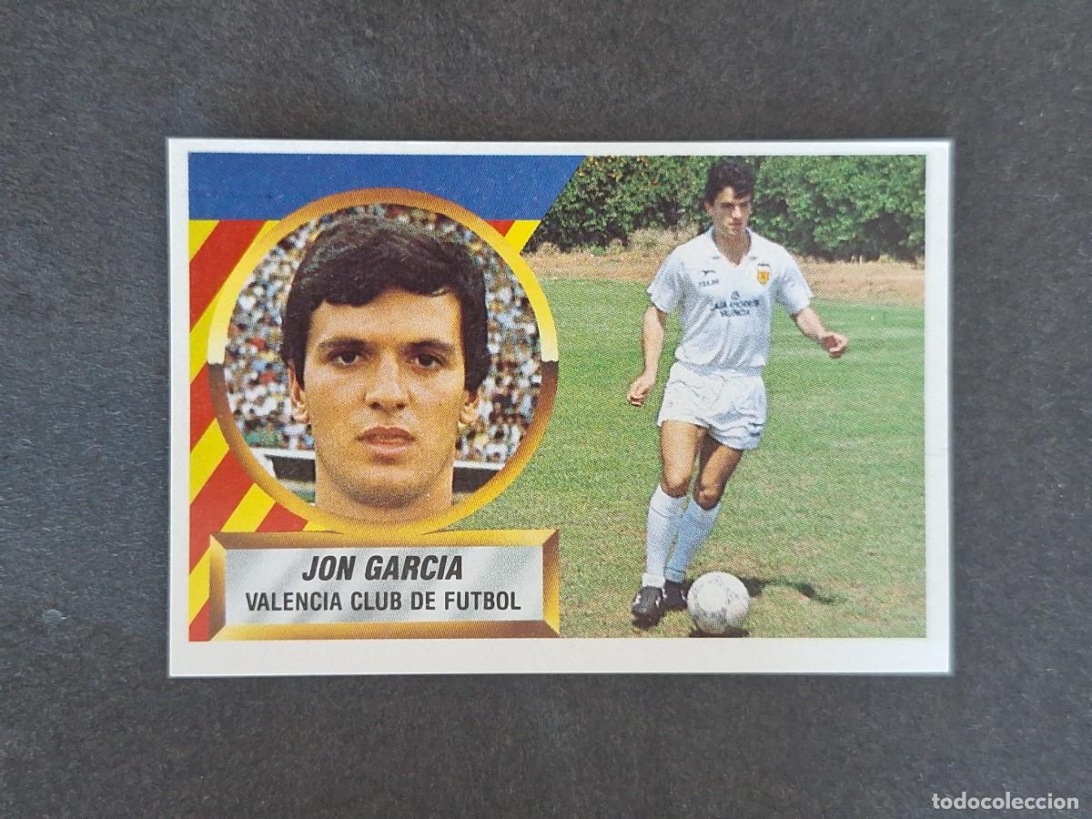 Cromos de f&uacute;tbol: L5 JON GARCIA VALENCIA C. F. LIGA ESTE 1988 1989 88 89 NUNCA PEGADO SIN PEGAR