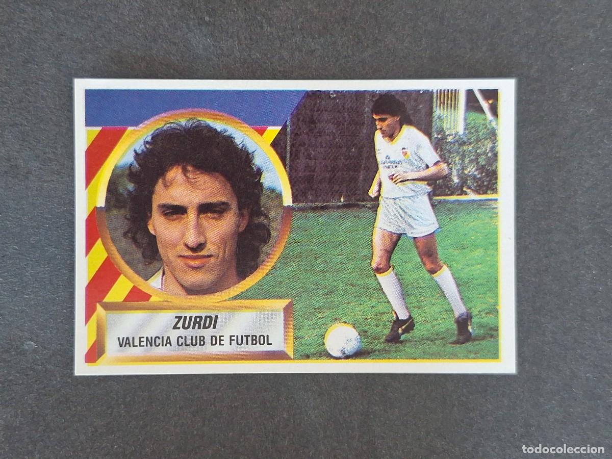 Fu&szlig;ball-Sticker: L5 ZURDI VALENCIA C. F. LIGA ESTE 1988 1989 88 89 NUNCA PEGADO SIN PEGAR