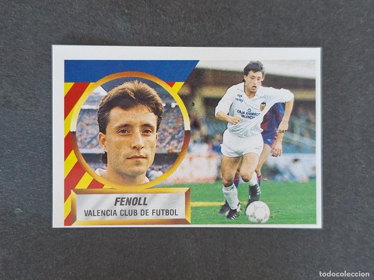 Fu&szlig;ball-Sticker: L5 FENOLL VALENCIA C. F. LIGA ESTE 1988 1989 88 89 NUNCA PEGADO SIN PEGAR