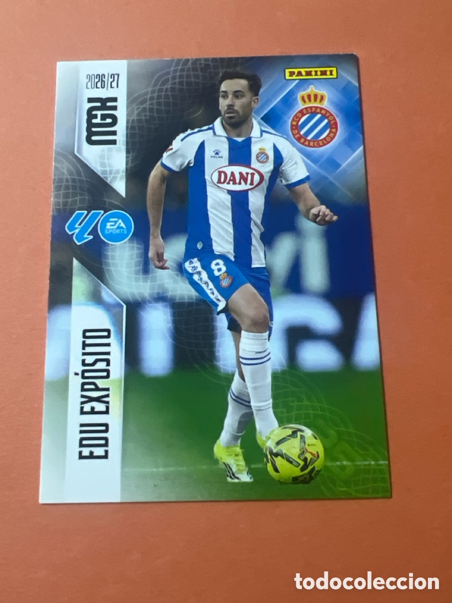 Football Stickers: C255. 174 MEGACRACKS MGK 2026 27 EDU EXP&Oacute;SITO RCD ESPANYOL BASE CARD 26 2027 PANINI