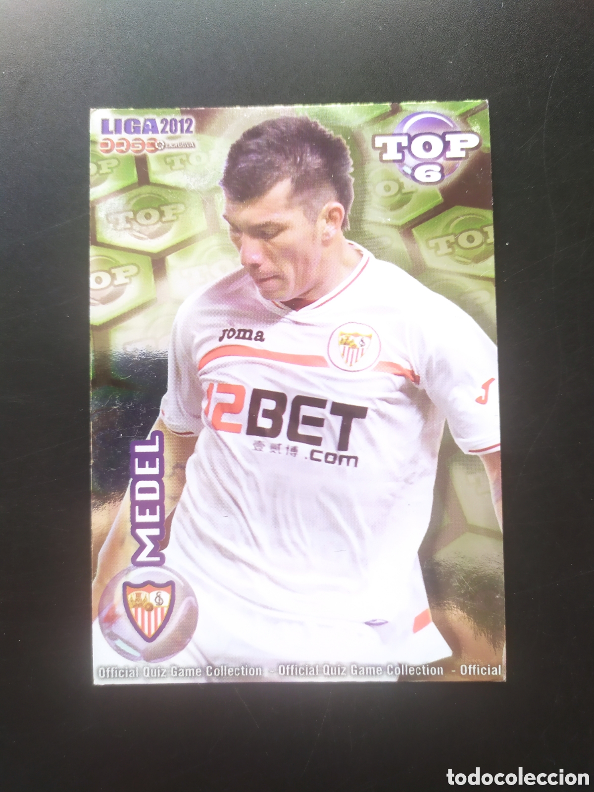 Cromos de Futebol: Mundicromo fichas Liga 2011 2012 11 12 Medel top brillo verde n&deg; 590 Sevilla