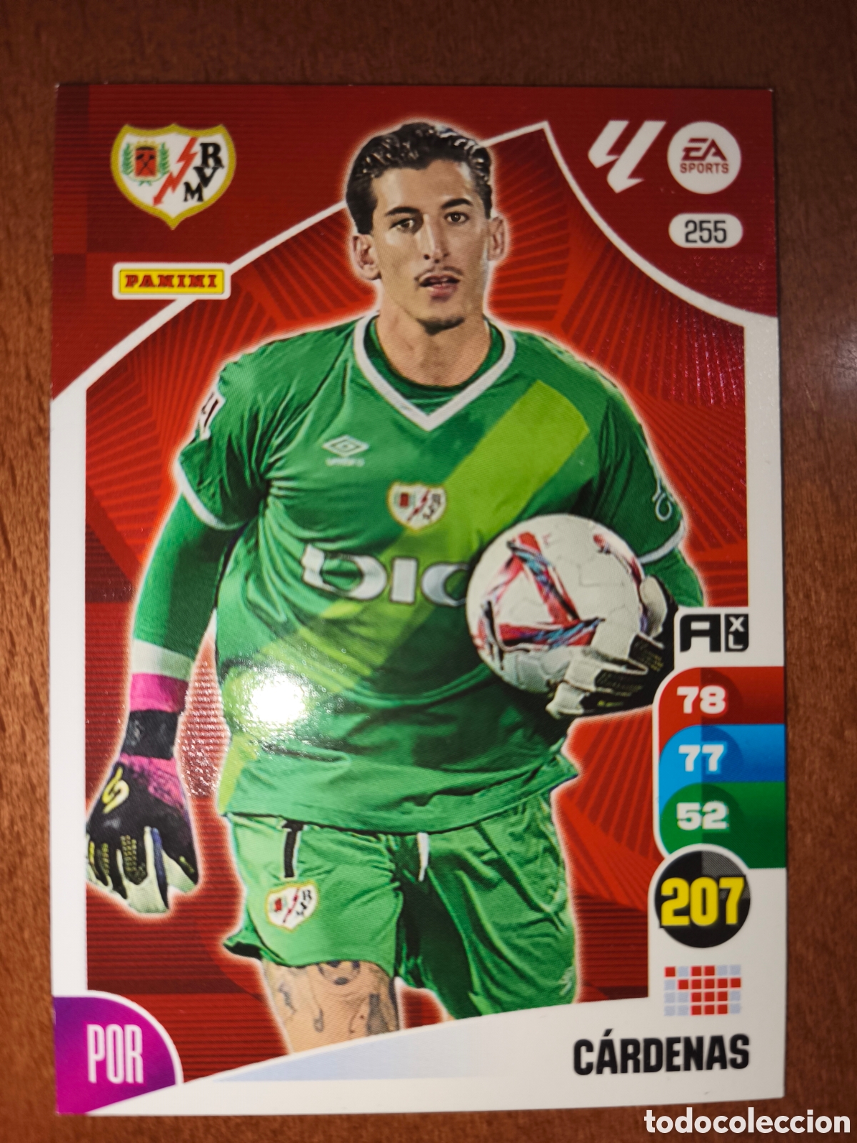 Figurine di Calcio: C&aacute;rdenas n&deg;255 Adrenalyn XL 24/25 Rayo Vallecano