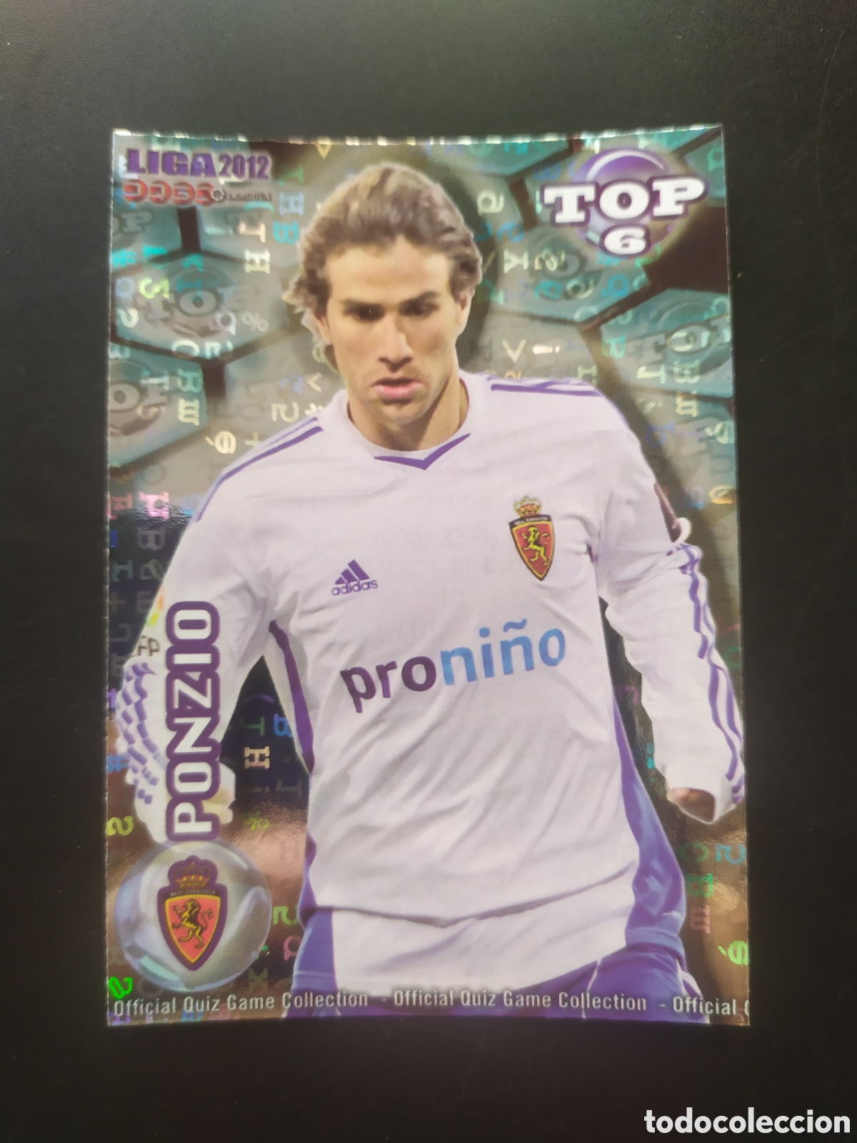Football Stickers: Mundicromo fichas Liga 2011 2012 11 12 Ponzio top brillo letras n&deg; 592 Real Zaragoza
