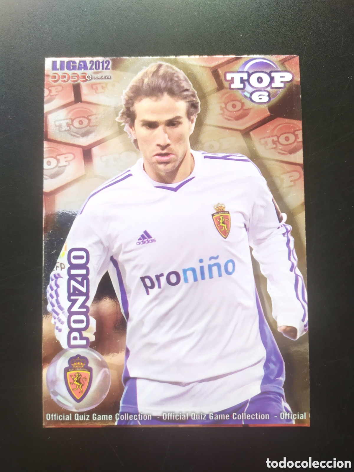 Football Stickers: Mundicromo fichas Liga 2011 2012 11 12 Ponzio top brillo rojo n&deg; 592 Real Zaragoza