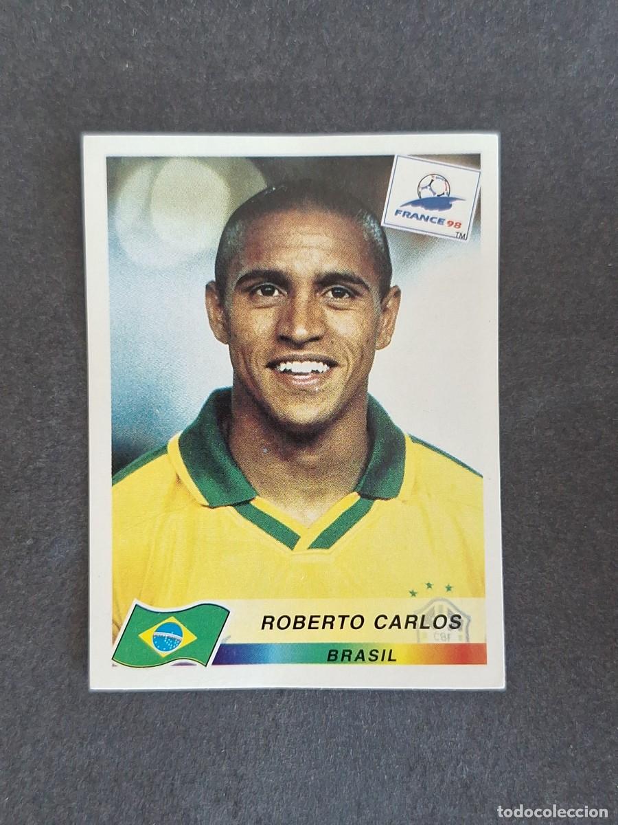 Cromos de f&uacute;tbol: L1 ROBERTO CARLOS SELECCION BRASIL 21 MUNDIAL FRANCIA 98 1998 PANINI NUNCA PEGADO SIN PEGAR