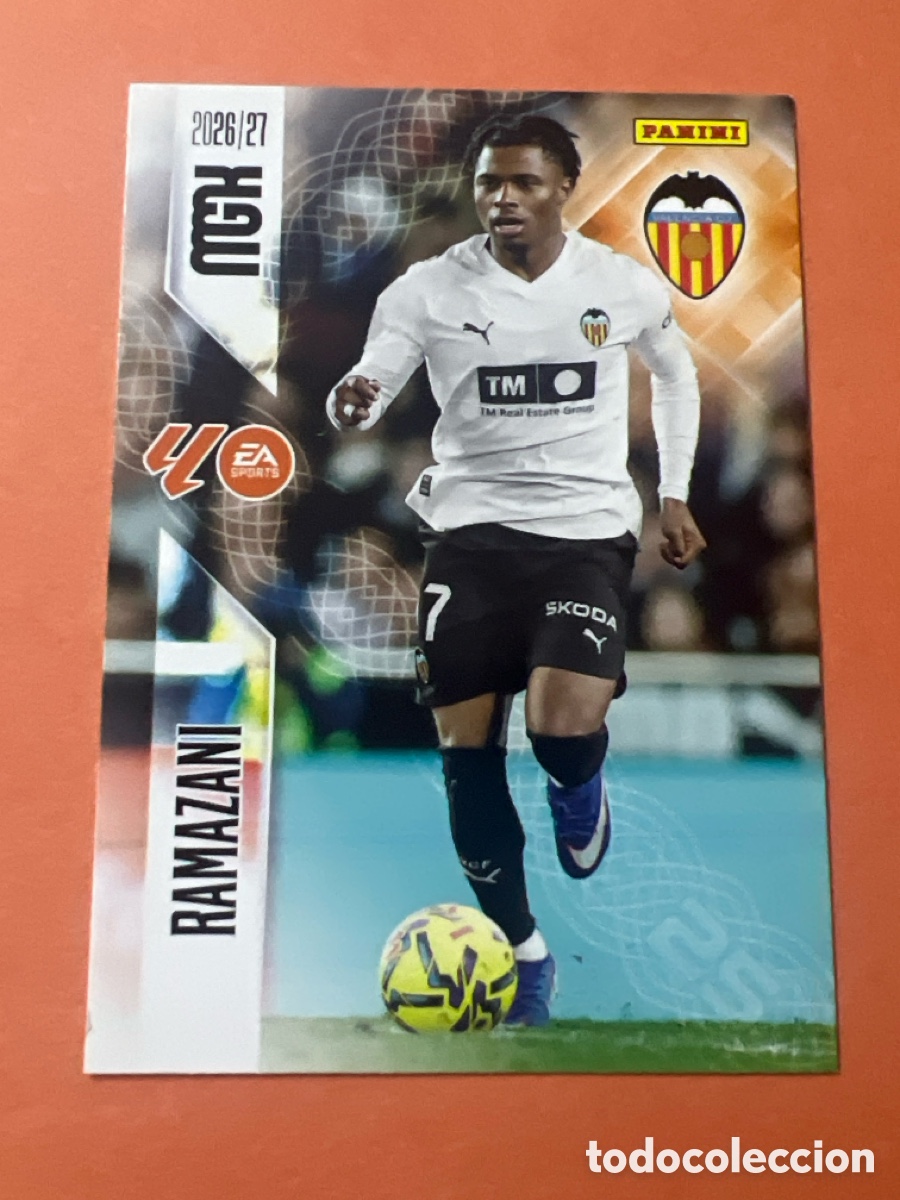 Cartes &agrave; collectionner de Football: C282. MGK 2026/27 MEGACRACKS PANINI. #357 RAMAZANI. VALENCIA C.F.