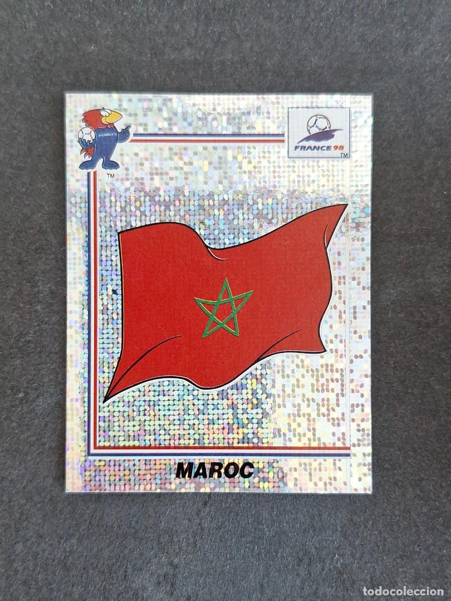 Figurine di Calcio: L1 ESCUDO SELECCION MARRUECOS 50 MUNDIAL FRANCIA 98 1998 PANINI NUNCA PEGADO SIN PEGAR