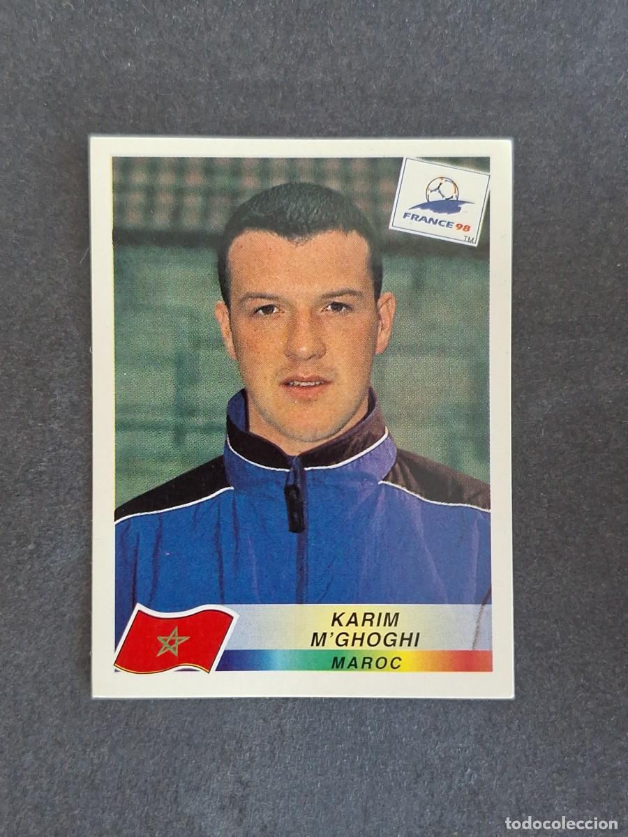 Cartes &agrave; collectionner de Football: L1 KARIM M'GHOGHI SELECCION MARRUECOS 59 MUNDIAL FRANCIA 98 1998 PANINI NUNCA PEGADO SIN PEGAR