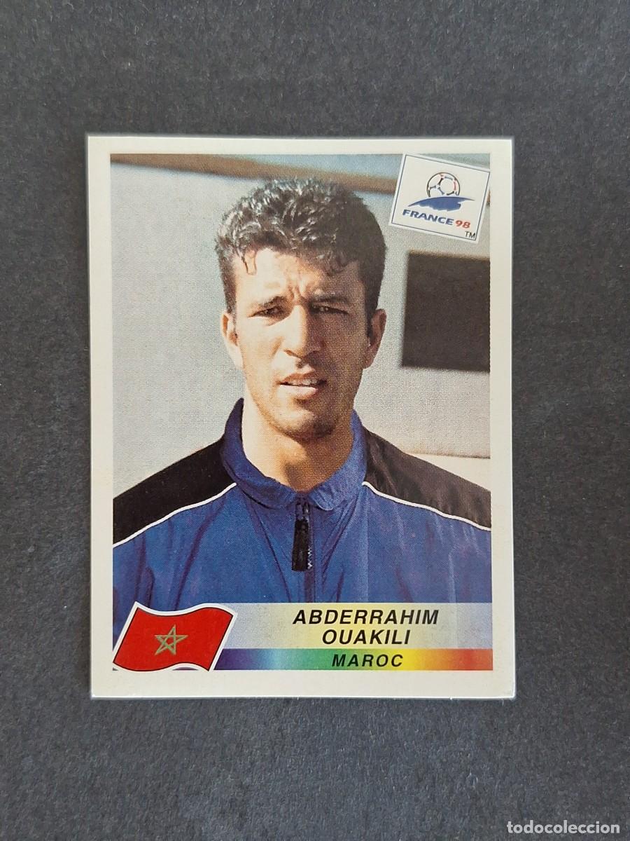Cartes &agrave; collectionner de Football: L1 ABDERRAHIM OUAKILI SELECCION MARRUECOS 62 MUNDIAL FRANCIA 98 1998 PANINI NUNCA PEGADO SIN PEGAR